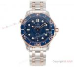 (VS Factory) Copy Omega Diver 300M Seamaster Half Rose Gold Blue Ceramic 42mm Watch